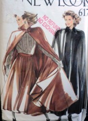 6171 NEW LOOK LONG SWING COLLAR CAPE, FLARE SKIRT PATTERN 8-18
